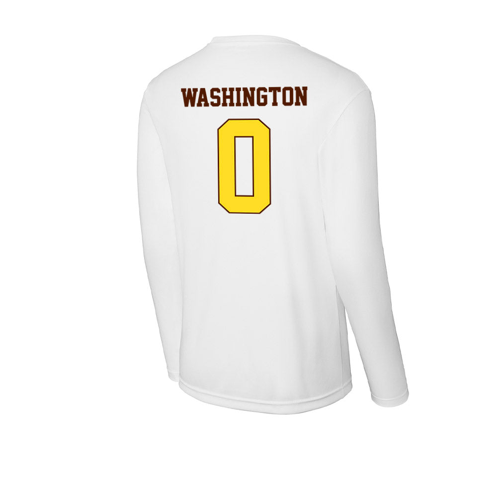 Western Michigan - NCAA Men's Basketball : Jaylen Washington - Activewear Long Sleeve T-Shirt-1