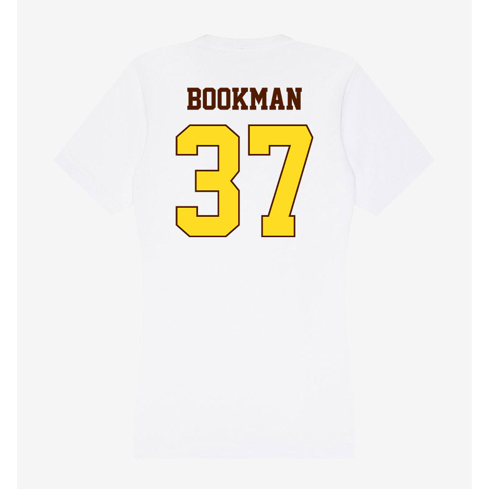 Western Michigan - NCAA Men's Ice Hockey : Zach Bookman - Women's V-Neck T-Shirt-1
