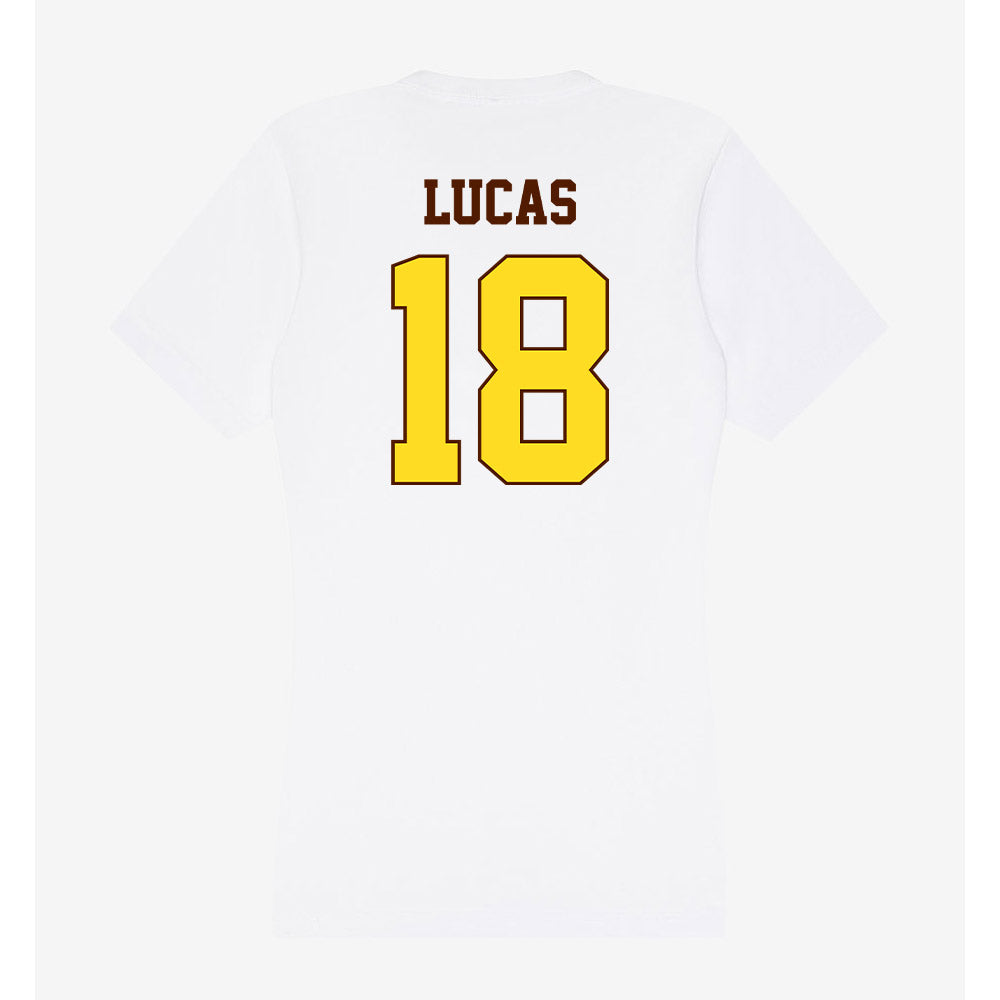 Western Michigan - NCAA Football : Elijah Lucas - Women's V-Neck T-Shirt-1