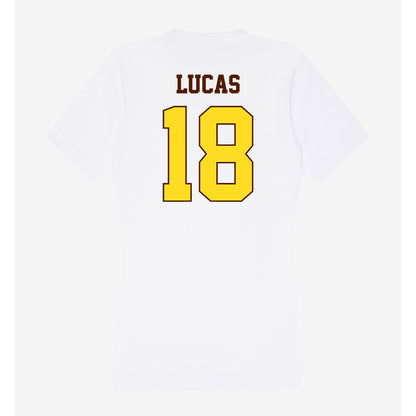 Western Michigan - NCAA Football : Elijah Lucas - Women's V-Neck T-Shirt-1