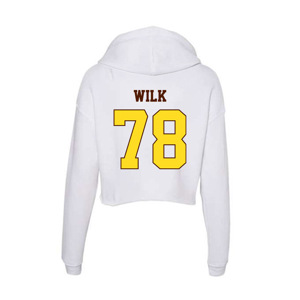 Western Michigan - NCAA Football : Jacob Wilk - Women's Crop Fleece Hoodie-1