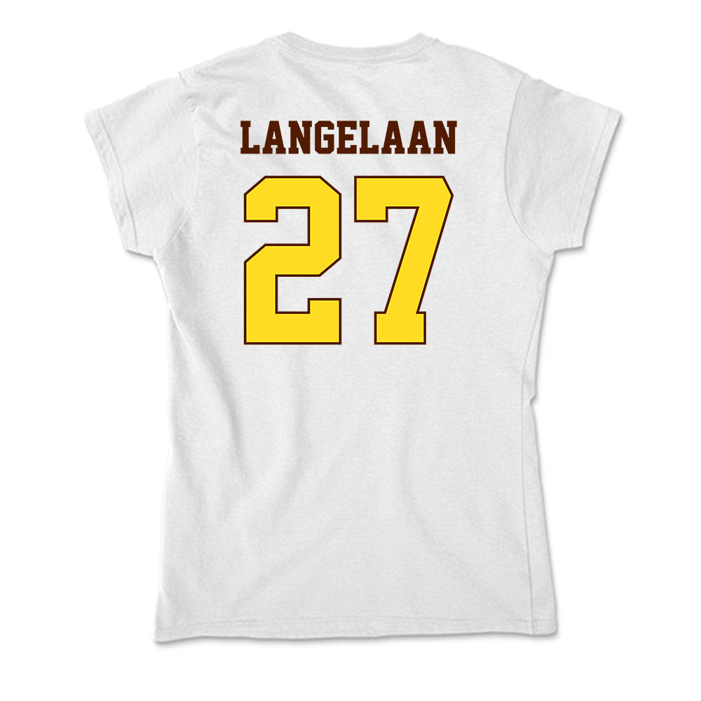 Western Michigan - NCAA Women's Soccer : Brianna Langelaan - Soft Style Women’s T-Shirt-1