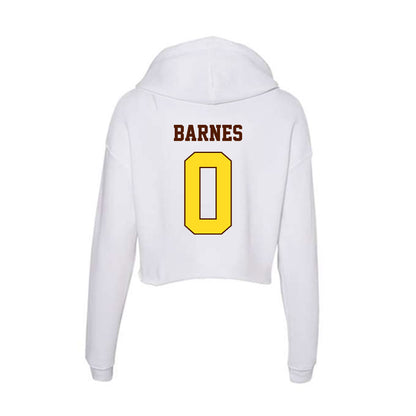 Western Michigan - NCAA Men's Basketball : Sharod Barnes - Women's Crop Fleece Hooded Sweatshirt-1