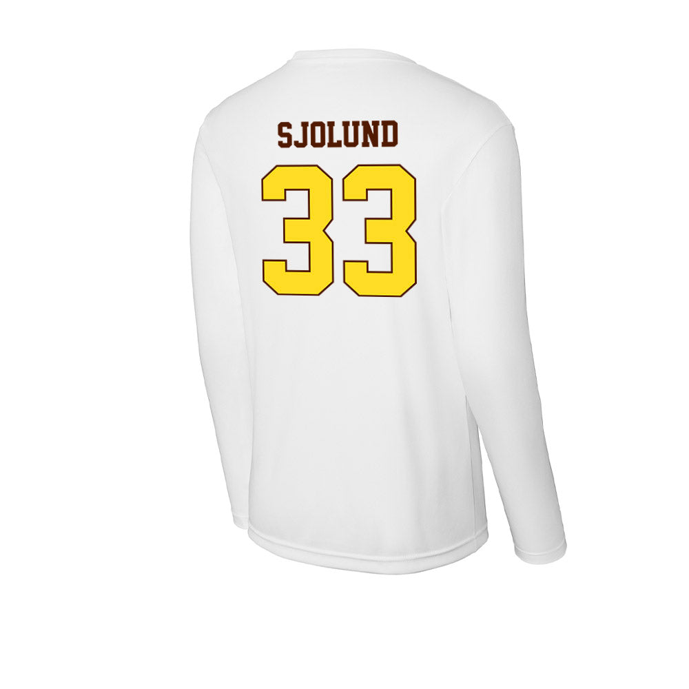 Western Michigan - NCAA Men's Ice Hockey : Samuel Sjolund - Activewear Long Sleeve T-Shirt-1