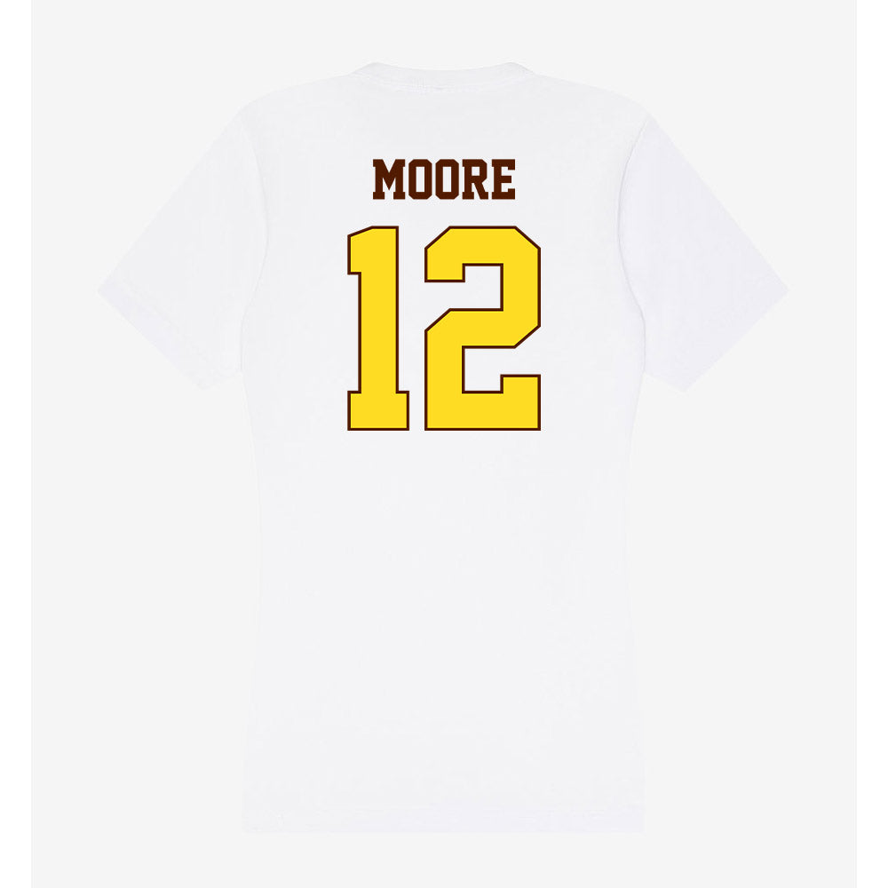 Western Michigan - NCAA Football : Dillon Moore - Women's V-Neck T-Shirt-1