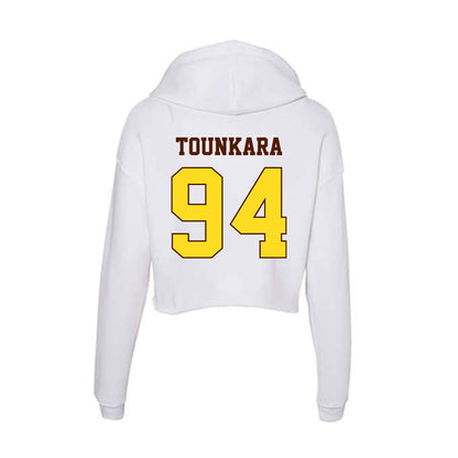 Western Michigan - NCAA Football : Ahmed Tounkara - Women's Crop Fleece Hoodie-1