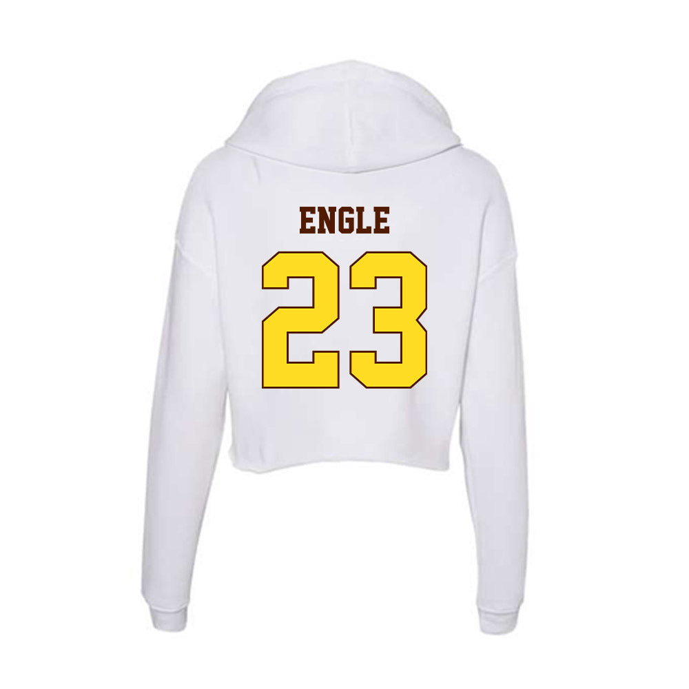 Western Michigan - NCAA Men's Ice Hockey : Edison Engle - Women's Crop Fleece Hooded Sweatshirt-1
