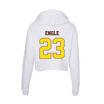 Western Michigan - NCAA Men's Ice Hockey : Edison Engle - Women's Crop Fleece Hooded Sweatshirt-1