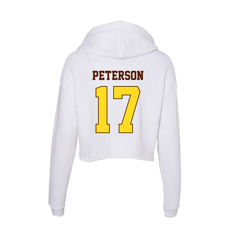 Western Michigan - NCAA Women's Soccer : Laney Peterson - Women's Crop Fleece Hoodie-1