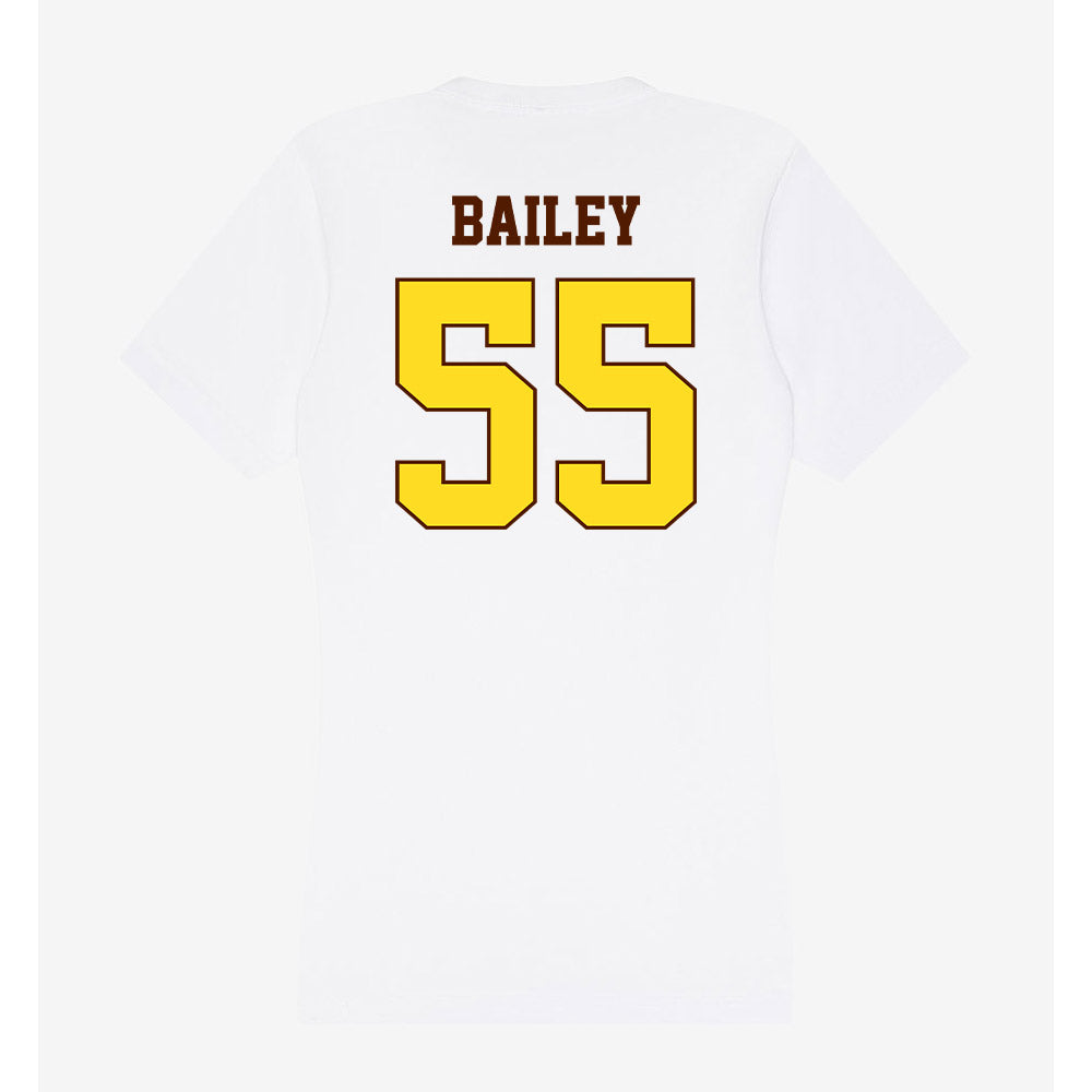 Western Michigan - NCAA Football : Jacob Bailey - Women's V-Neck T-Shirt-1