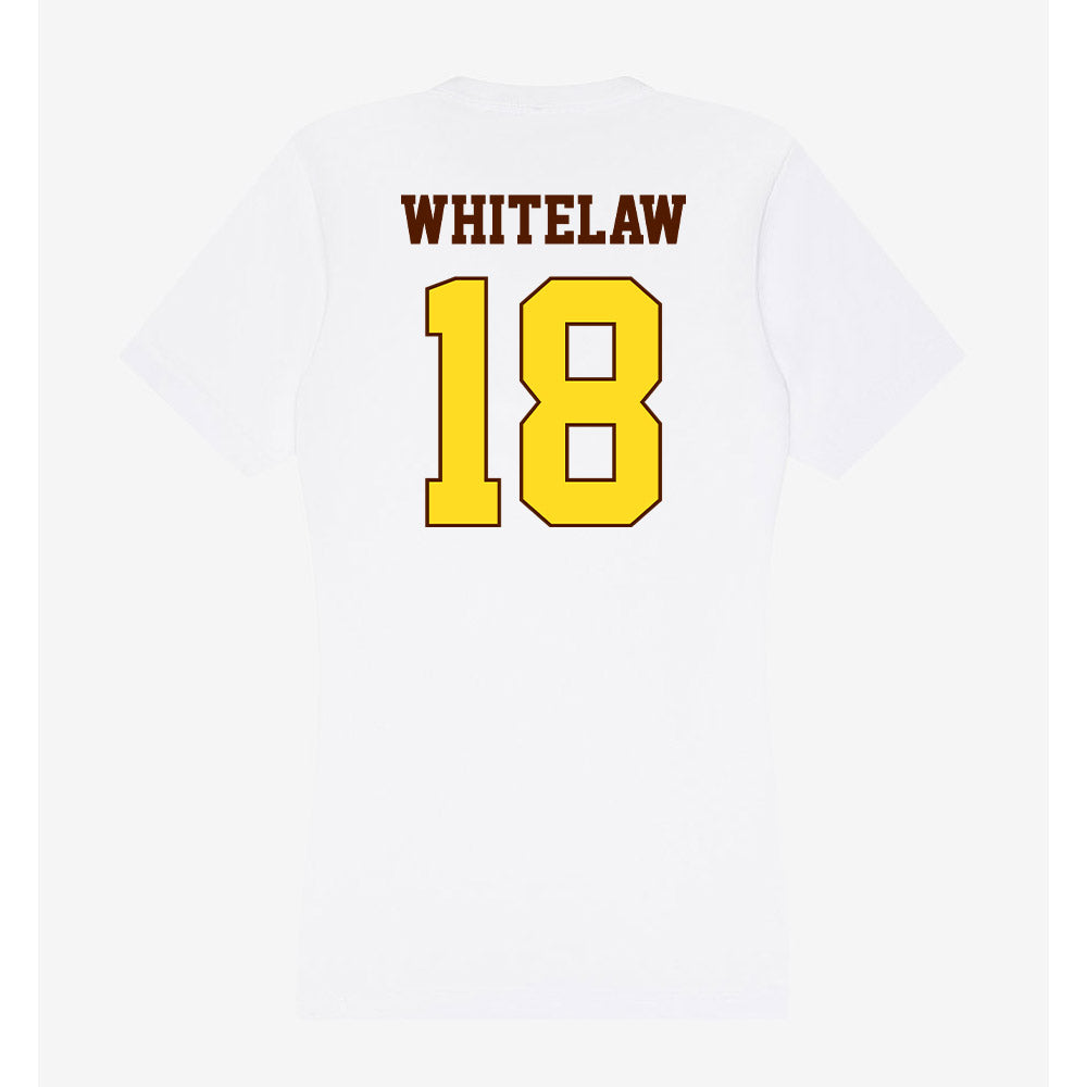 Western Michigan - NCAA Men's Ice Hockey : William Whitelaw - Women's V-Neck T-Shirt-1