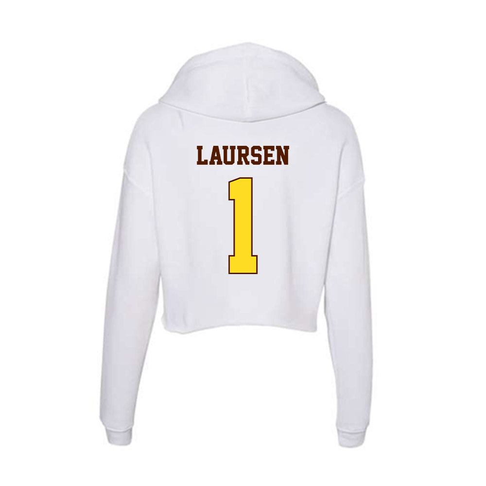 Western Michigan - NCAA Men's Ice Hockey : Kirk Laursen - Women's Crop Fleece Hoodie-1