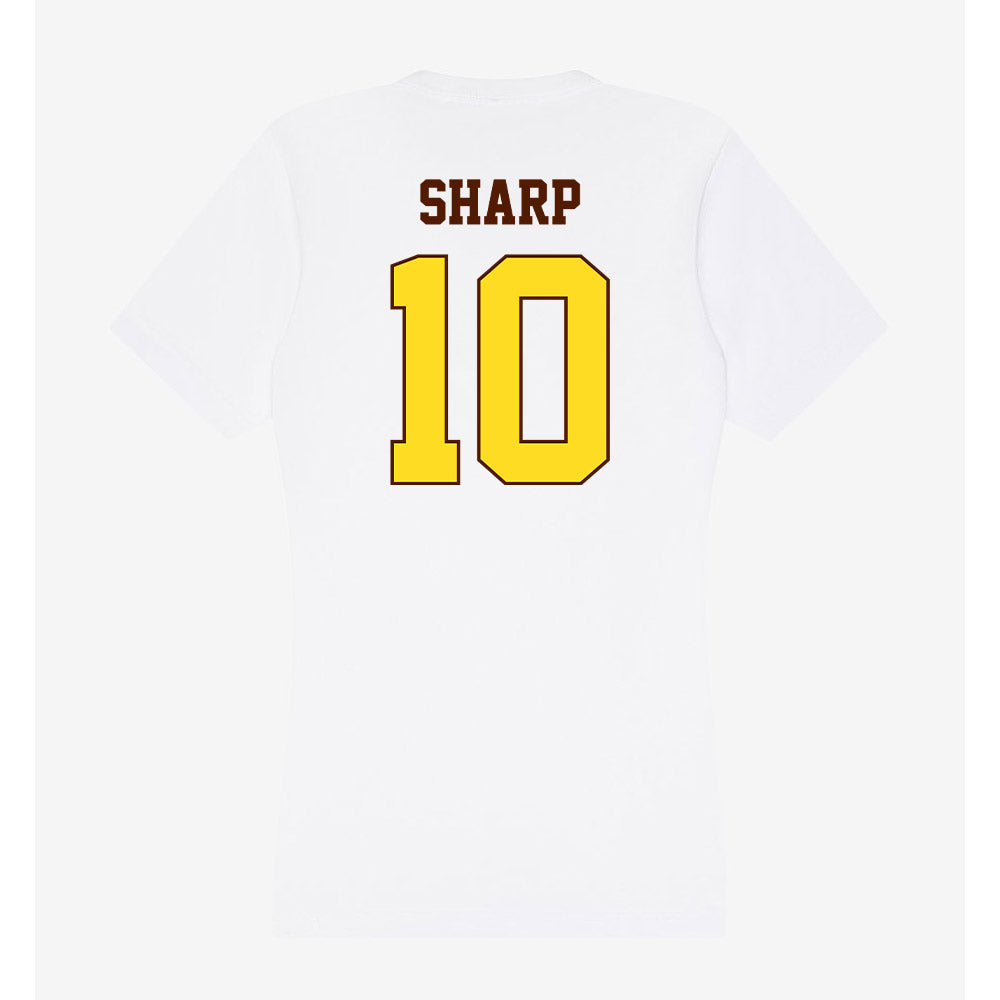 Western Michigan - NCAA Men's Ice Hockey : Zack Sharp - Women's V-Neck T-Shirt-1