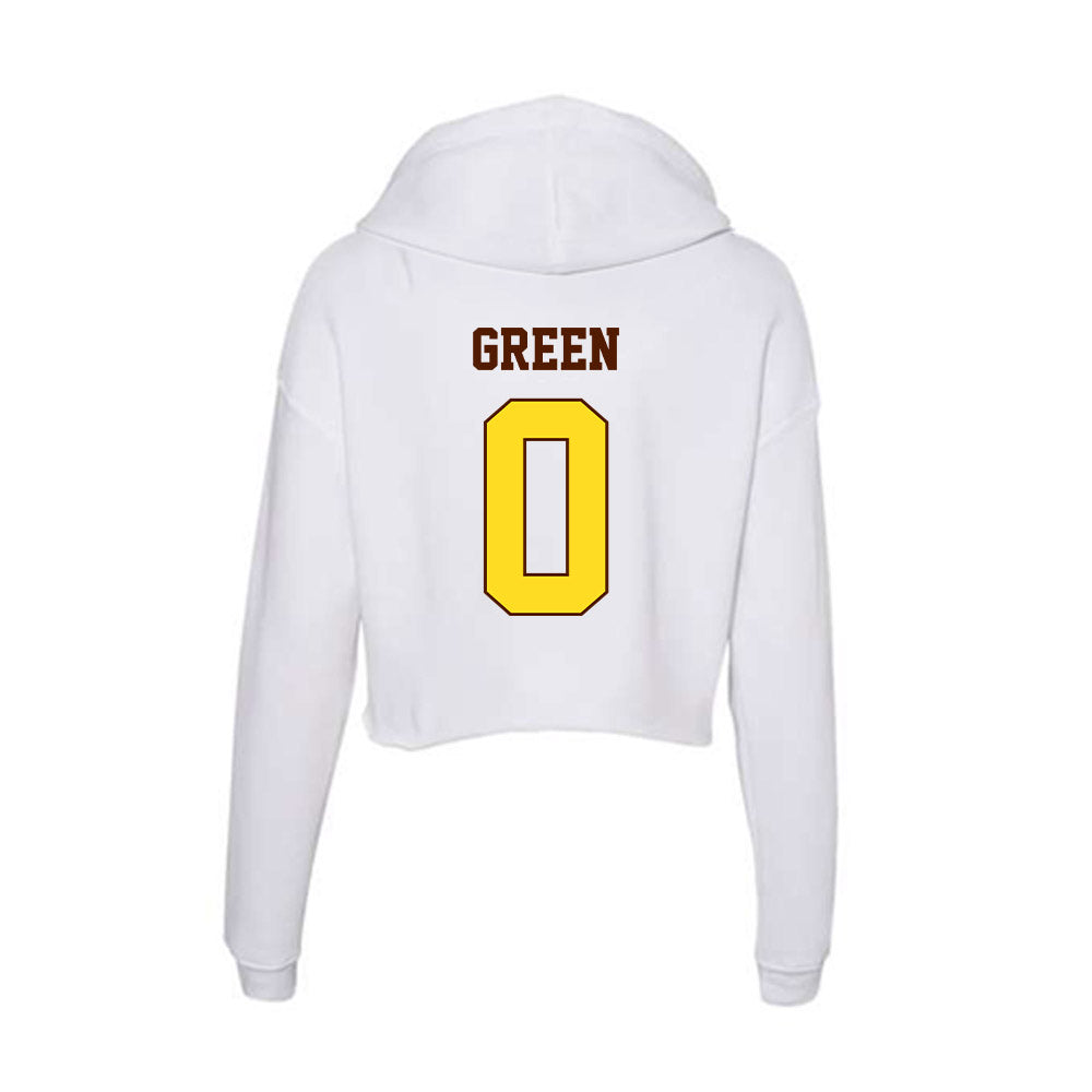 Western Michigan - NCAA Football : AJ Green - Women's Crop Fleece Hooded Sweatshirt-1