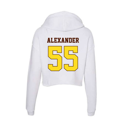 Western Michigan - NCAA Football : Blair Alexander - Women's Crop Fleece Hooded Sweatshirt-1