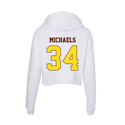 Western Michigan - NCAA Men's Ice Hockey : Owen Michaels - Women's Crop Fleece Hoodie-1