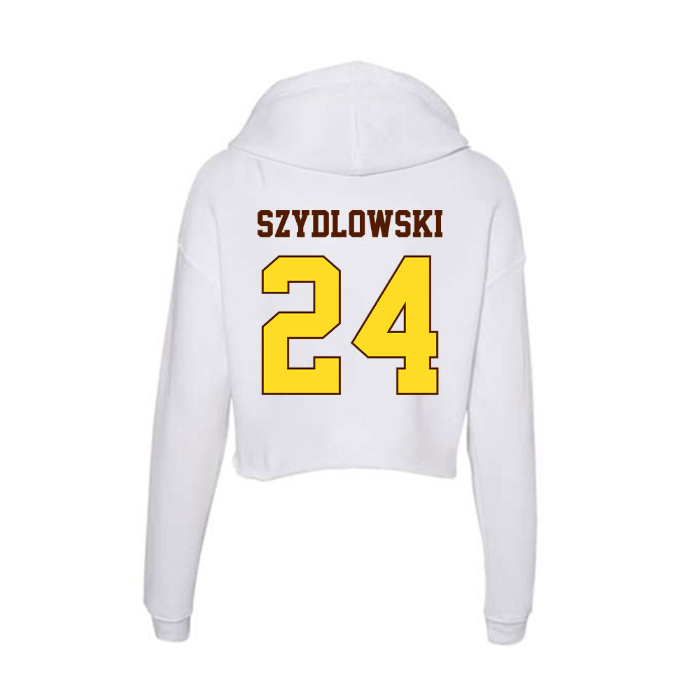Western Michigan - NCAA Men's Ice Hockey : Garrett Szydlowski - Women's Crop Fleece Hoodie-1