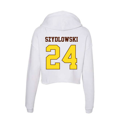 Western Michigan - NCAA Men's Ice Hockey : Garrett Szydlowski - Women's Crop Fleece Hoodie-1