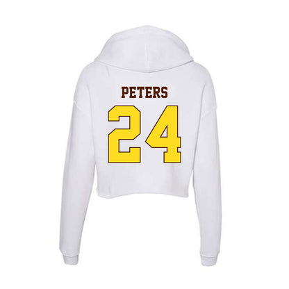 Western Michigan - NCAA Football : John Peters - Women's Crop Fleece Hoodie-1