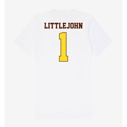 Western Michigan - NCAA Football : Emazon Littlejohn - Women's V-Neck T-Shirt-1