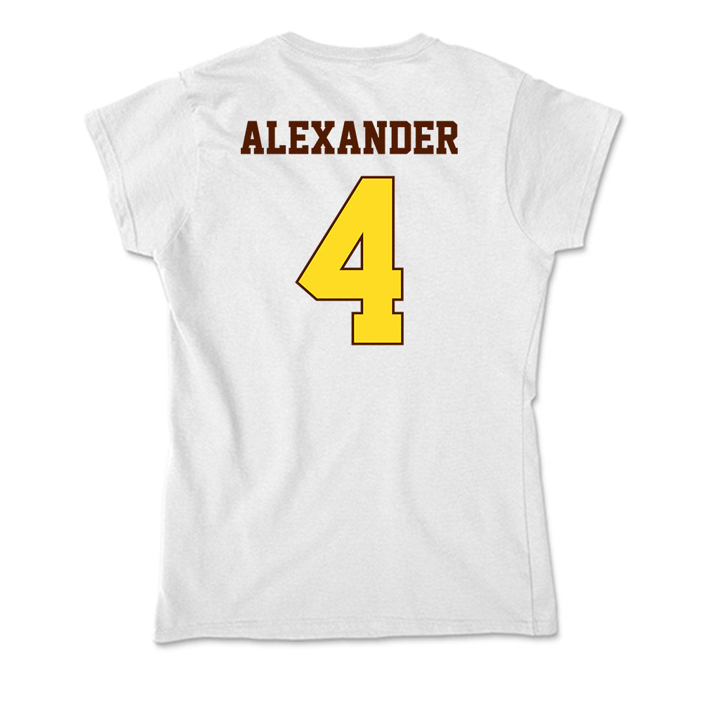 Western Michigan - NCAA Football : Austin Alexander - Soft Style Women’s T-Shirt-1