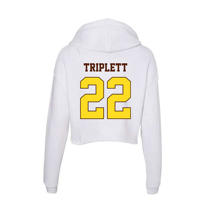 Western Michigan - NCAA Football : Donovan Triplett - Women's Crop Fleece Hoodie-1