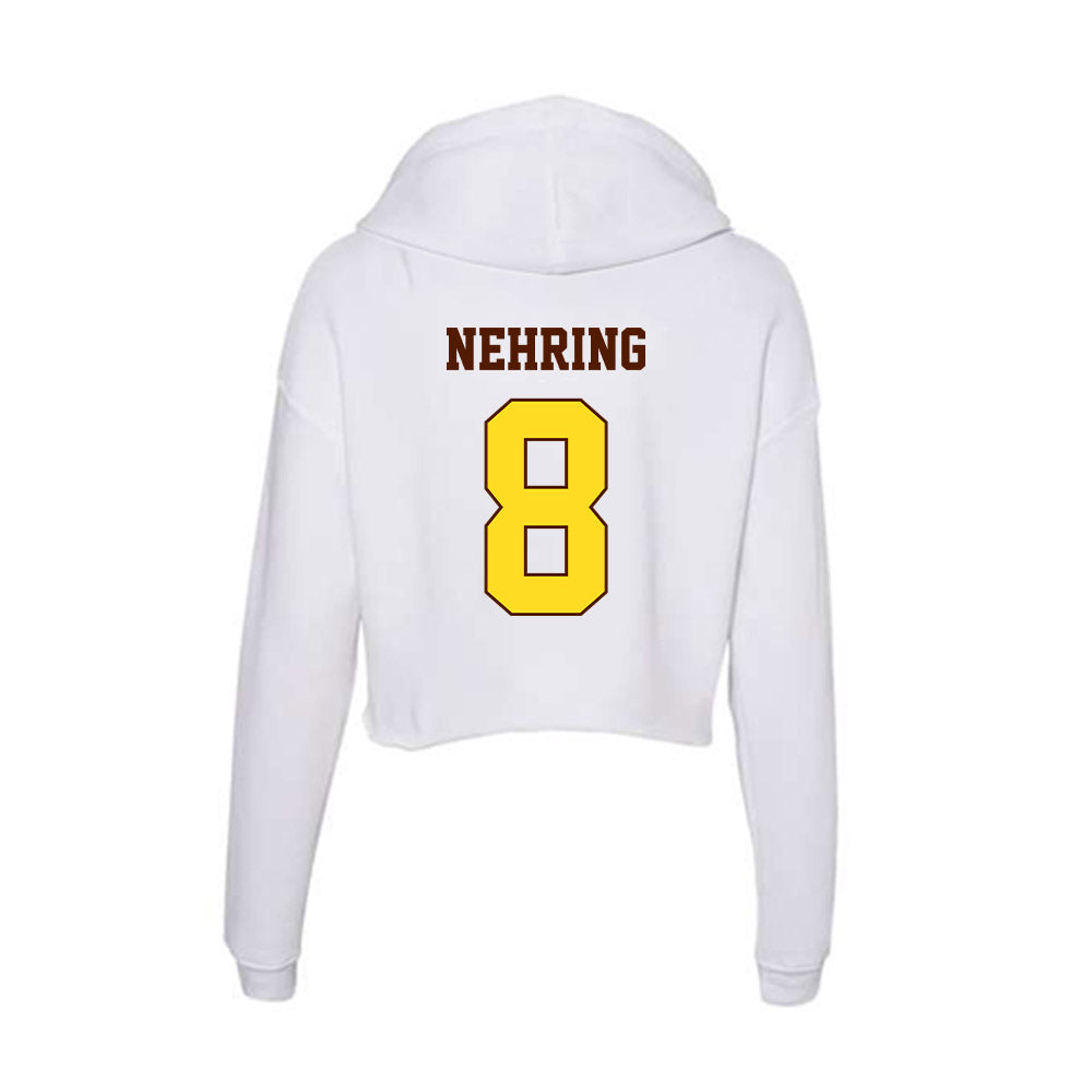 Western Michigan - NCAA Men's Ice Hockey : Zach Nehring - Women's Crop Fleece Hoodie-1
