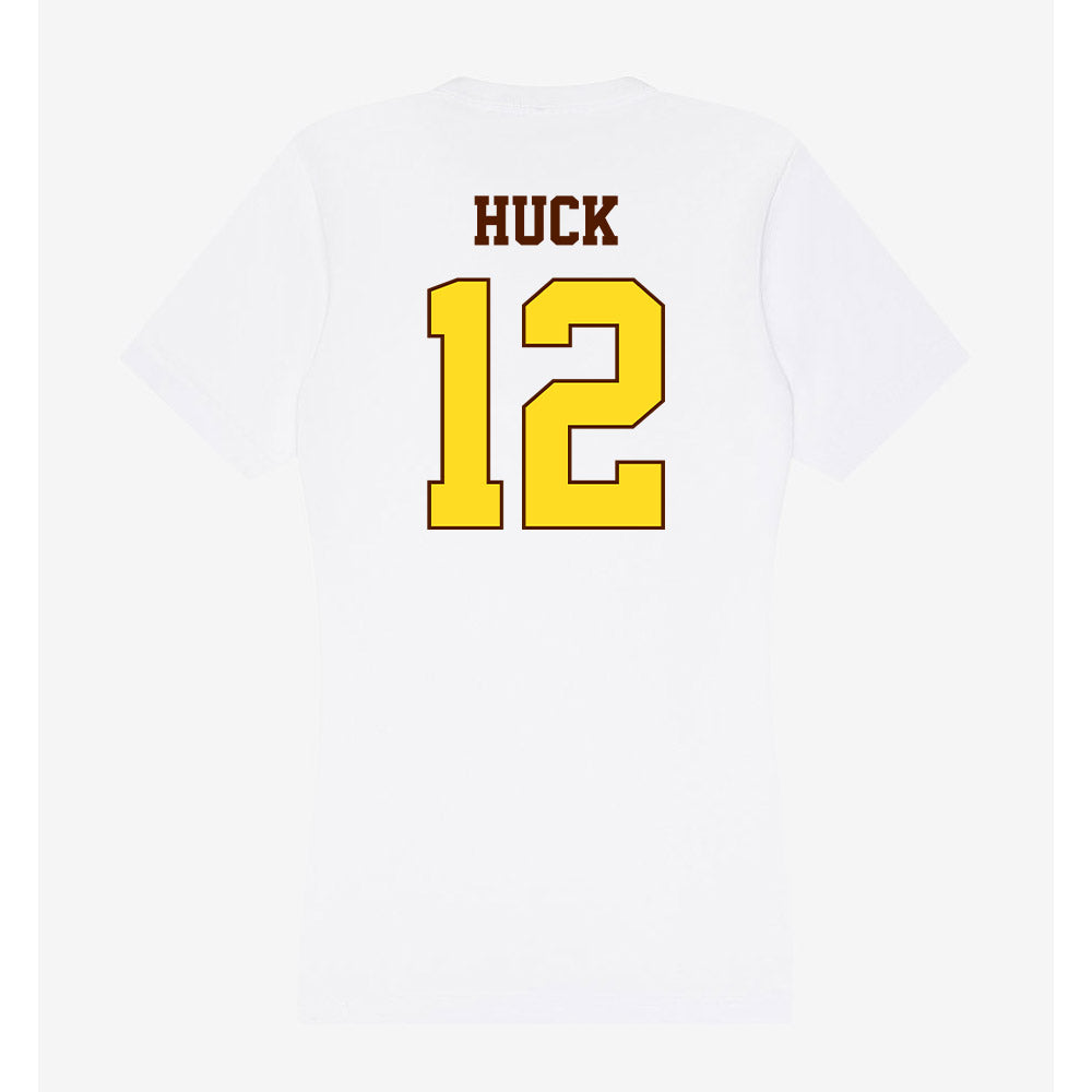 Western Michigan - NCAA Men's Ice Hockey : Samuel Huck - Women's V-Neck T-Shirt-1
