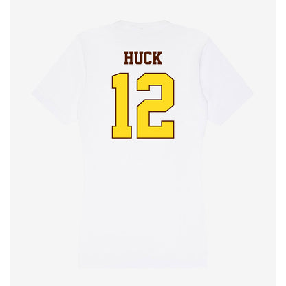 Western Michigan - NCAA Men's Ice Hockey : Samuel Huck - Women's V-Neck T-Shirt-1