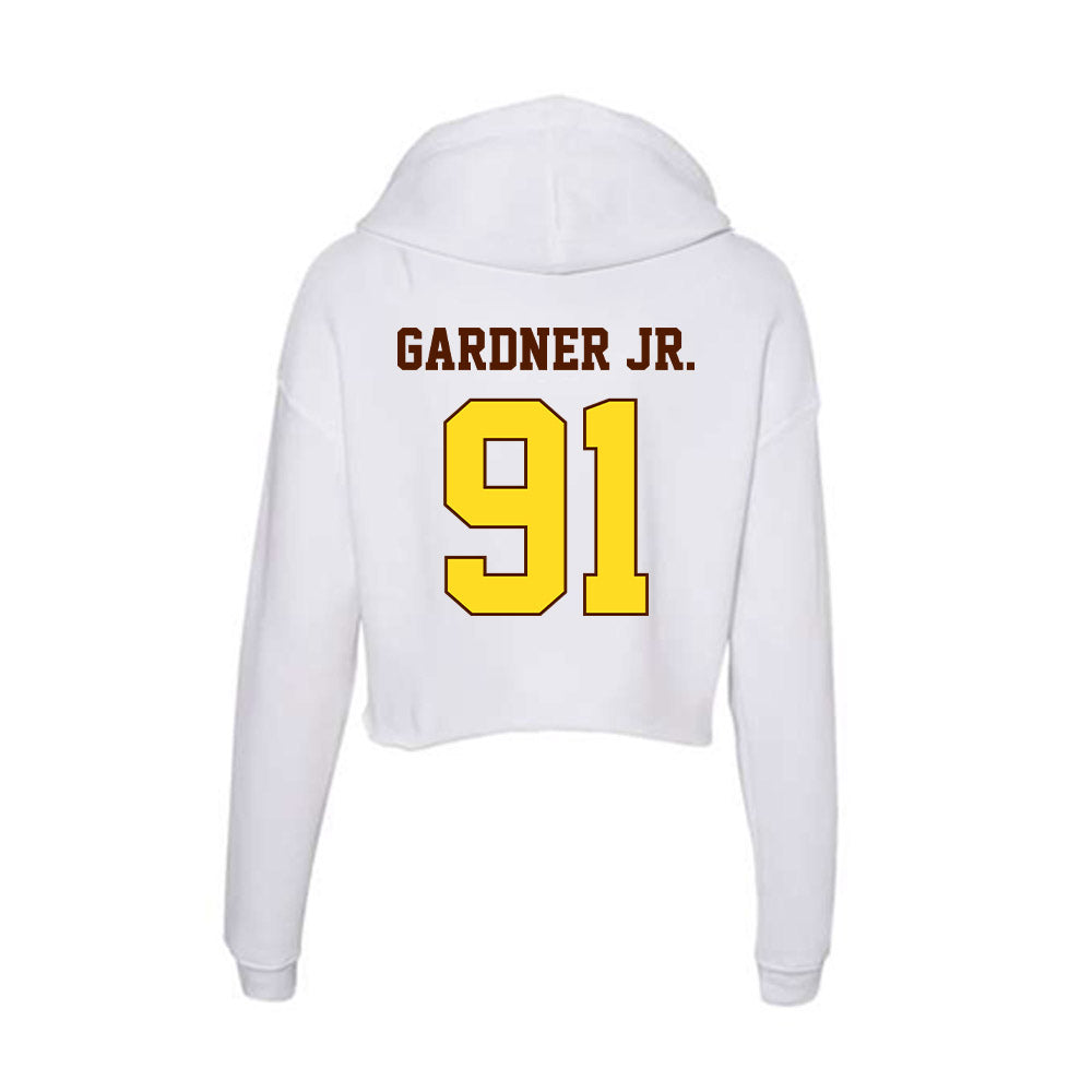 Western Michigan - NCAA Football : Scoop Gardner Jr. - Women's Crop Fleece Hoodie-1