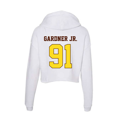 Western Michigan - NCAA Football : Scoop Gardner Jr. - Women's Crop Fleece Hoodie-1