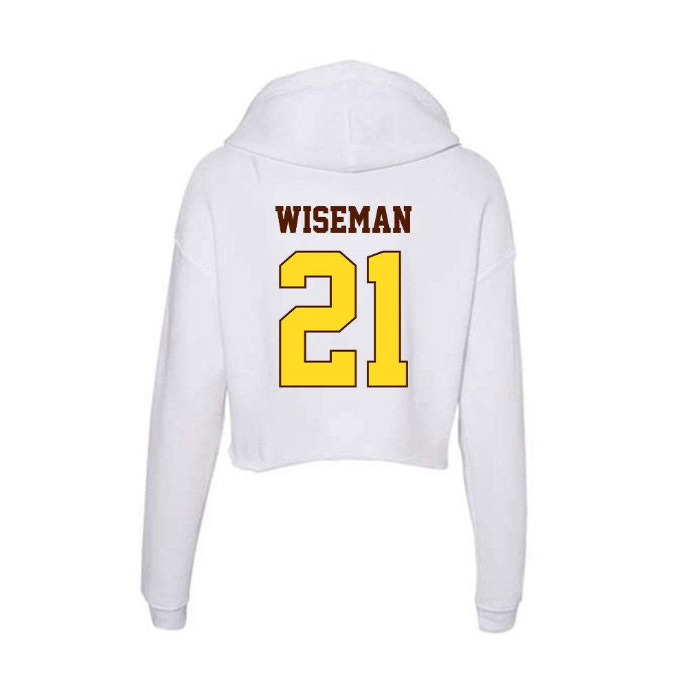 Western Michigan - NCAA Women's Basketball : Faith Wiseman - Women's Crop Fleece Hooded Sweatshirt-1