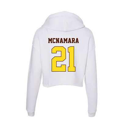 Western Michigan - NCAA Men's Ice Hockey : Luke McNamara - Women's Crop Fleece Hooded Sweatshirt-1