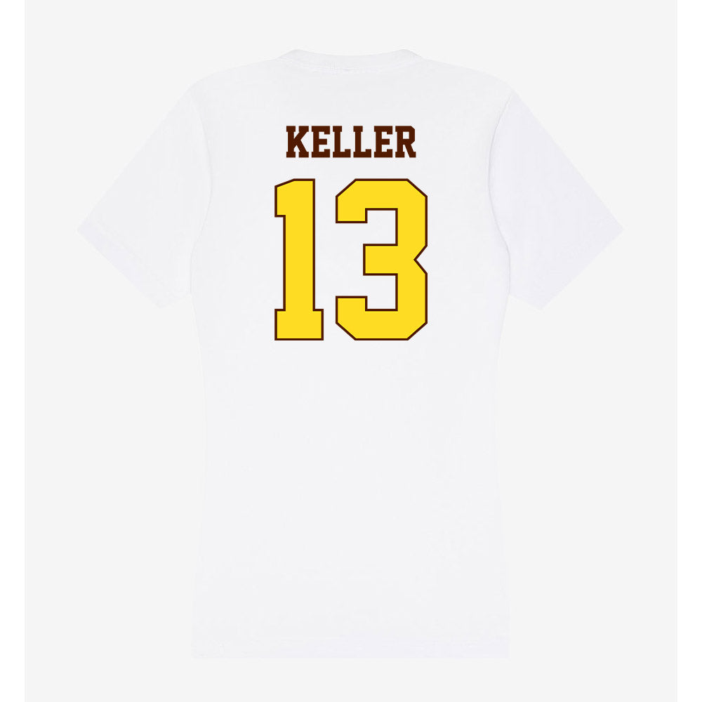Western Michigan - NCAA Men's Ice Hockey : Jordan Keller - Women's V-Neck T-Shirt-1