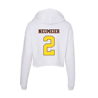 Western Michigan - NCAA Men's Ice Hockey : Michael Neumeier - Women's Crop Fleece Hooded Sweatshirt-1