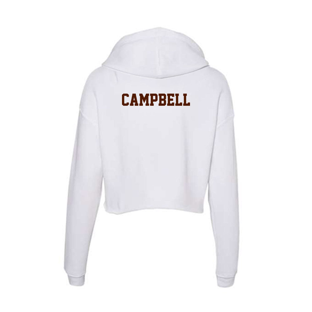 Western Michigan - NCAA Baseball : Brendan Campbell - Women's Crop Fleece Hooded Sweatshirt-1