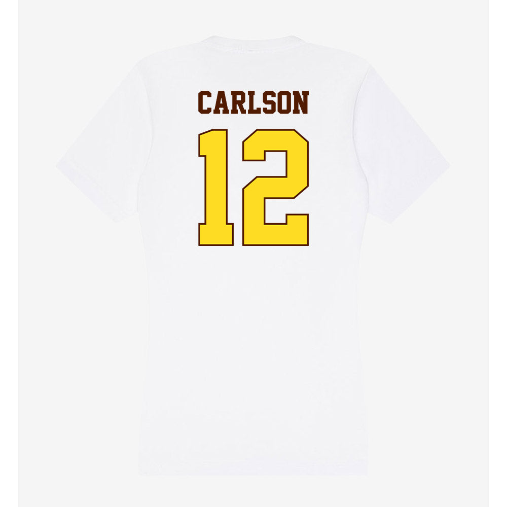Western Michigan - NCAA Women's Basketball : Alli Carlson - Women's V-Neck T-Shirt-1