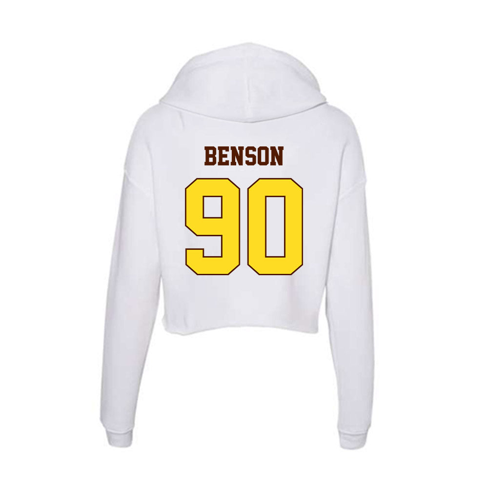Western Michigan - NCAA Football : Jori Benson - Women's Crop Fleece Hoodie-1