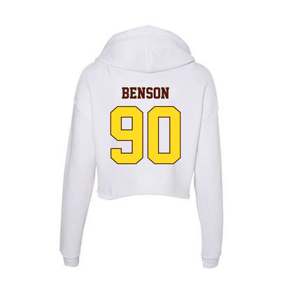 Western Michigan - NCAA Football : Jori Benson - Women's Crop Fleece Hoodie-1