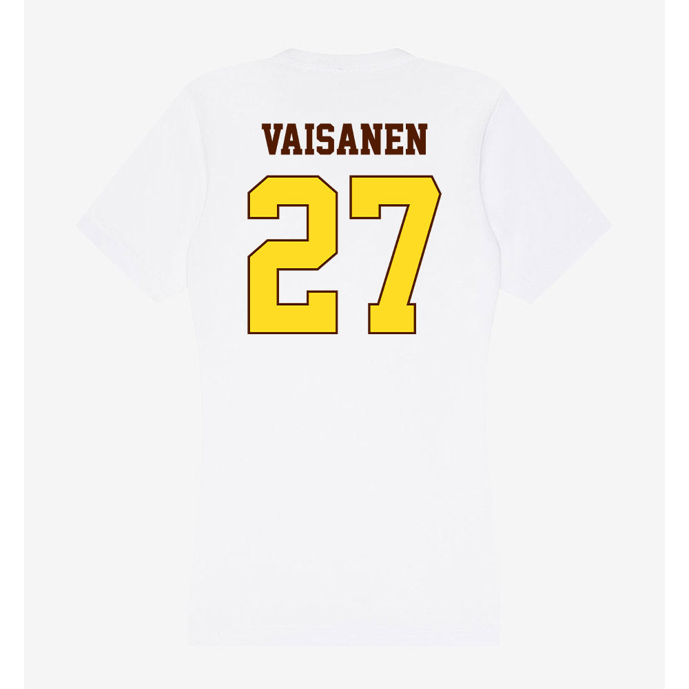 Western Michigan - NCAA Men's Ice Hockey : Joona Vaisanen - Women's V-Neck T-Shirt-1