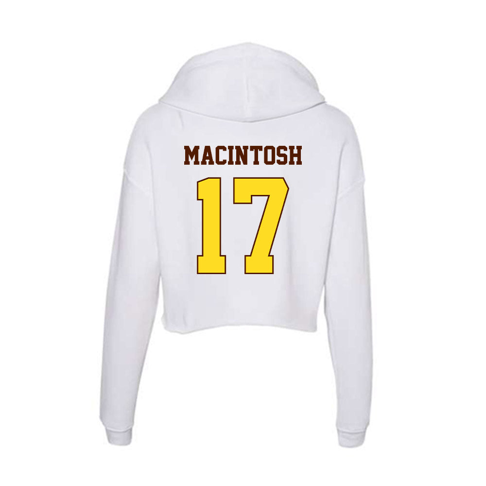 Western Michigan - NCAA Women's Volleyball : Lizzie MacIntosh - Women's Crop Fleece Hoodie-1