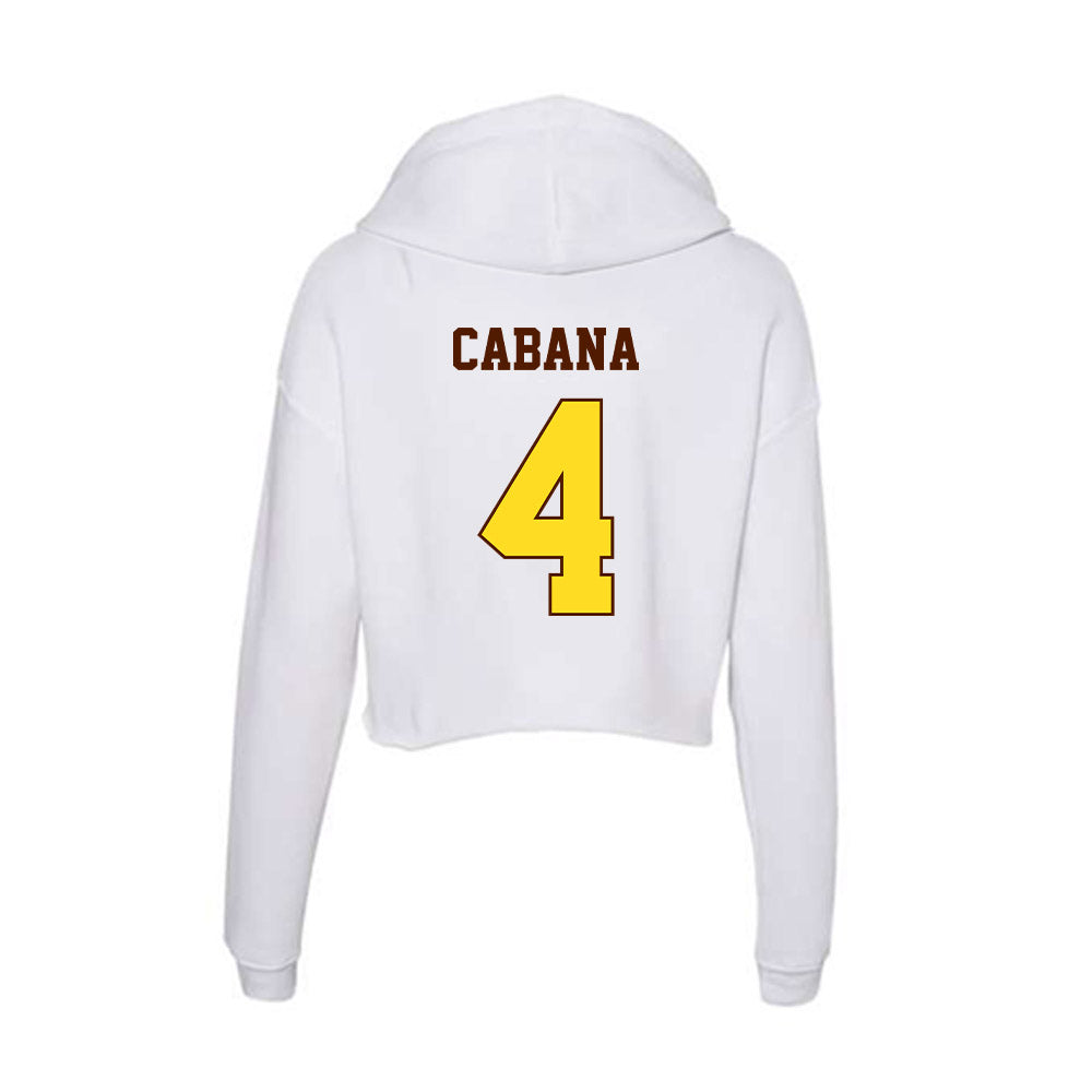 Western Michigan - NCAA Football : Cole Cabana - Women's Crop Fleece Hoodie-1