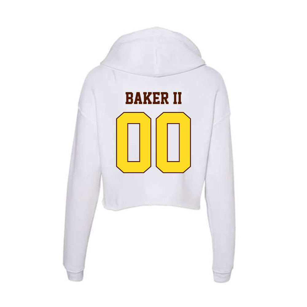 Western Michigan - NCAA Football : Max Baker II - Women's Crop Fleece Hooded Sweatshirt-1