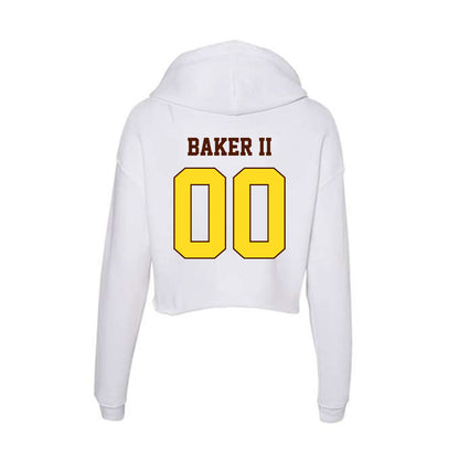 Western Michigan - NCAA Football : Max Baker II - Women's Crop Fleece Hooded Sweatshirt-1
