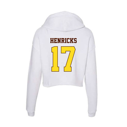 Western Michigan - NCAA Men's Ice Hockey : Ty Henricks - Women's Crop Fleece Hoodie-1