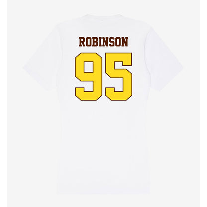 Western Michigan - NCAA Football : DeShawn Robinson - Women's V-Neck T-Shirt-1