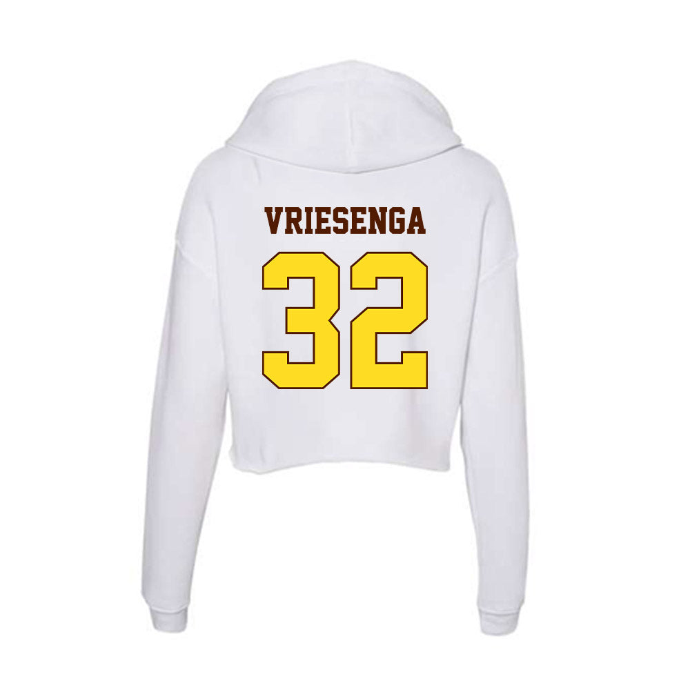 Western Michigan - NCAA Baseball : Zach Vriesenga - Women's Crop Fleece Hoodie-1
