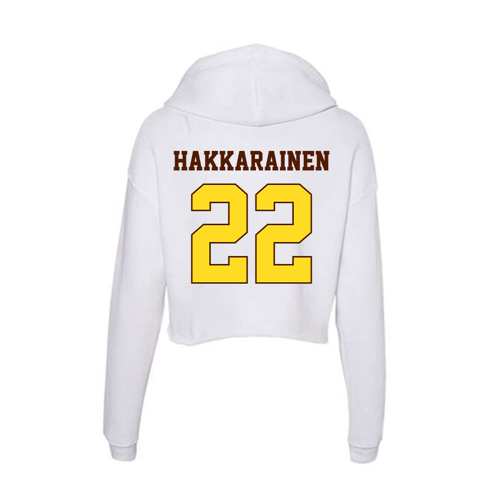 Western Michigan - NCAA Men's Ice Hockey : Iiro Hakkarainen - Women's Crop Fleece Hoodie-1