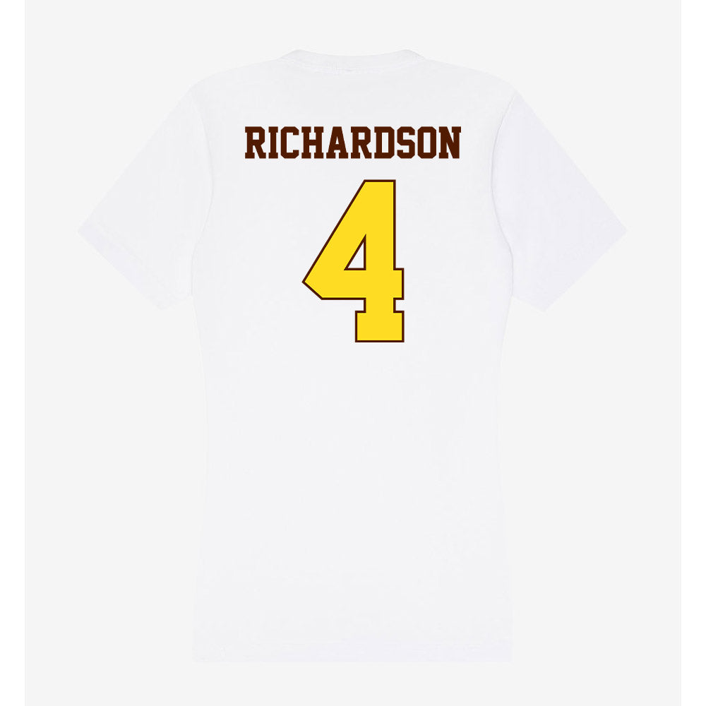 Western Michigan - NCAA Women's Basketball : DeAhna Richardson - Women's V-Neck T-Shirt-1