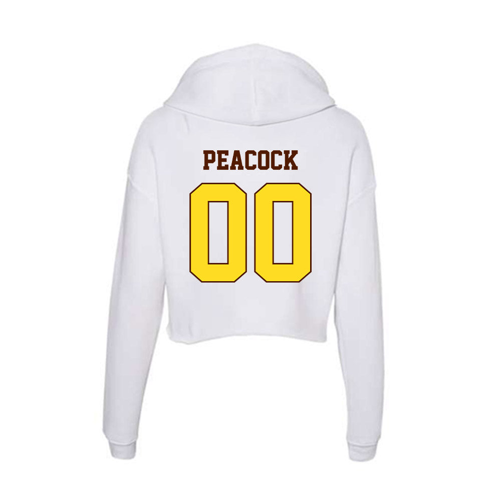 Western Michigan - NCAA Baseball : Lennox Peacock - Women's Crop Fleece Hooded Sweatshirt-1